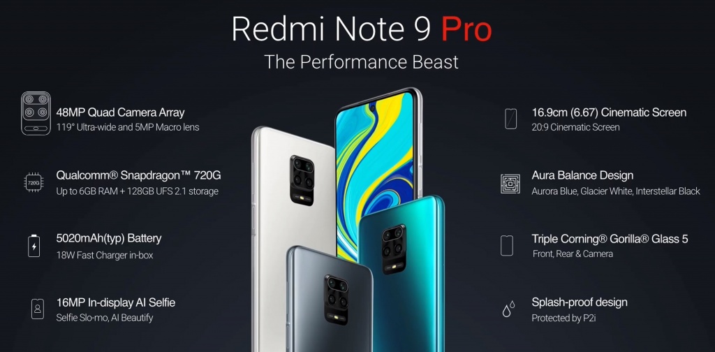 Смартфон Xiaomi Redmi Note 9 Pro