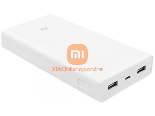 АКБ резервный Xiaomi Mi Power Bank 2C (PLM06ZM) 20000mAh 2USB Quick Charge 3.0 белый фото 3