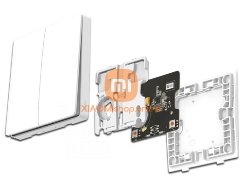 Умный выключатель Xiaomi Aqara Smart Light Switch Double Key Edition (двойной) (QBKG12LM) белый фото 4