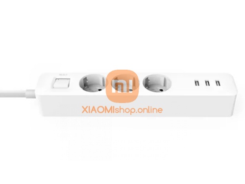 Сетевой фильтр Xiaomi Mi Power Strip 3 USB (XMCXB04QM) белый фото 2