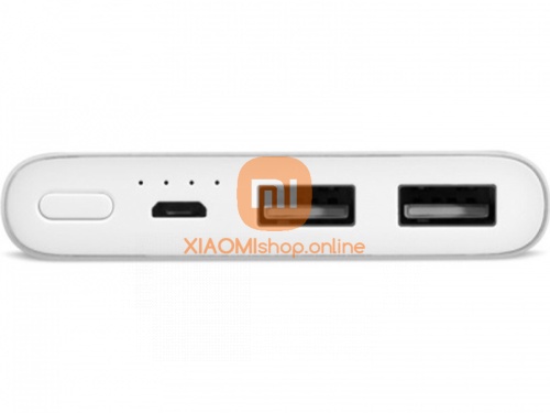 АКБ резервный Xiaomi Mi Power Bank 2S (PLM09ZM) 10000mAh серебро фото 5