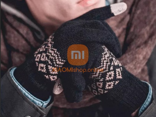Перчатки Xiaomi Touchscreen Winter Wool Gloves (ST20190601)черн. фото 2