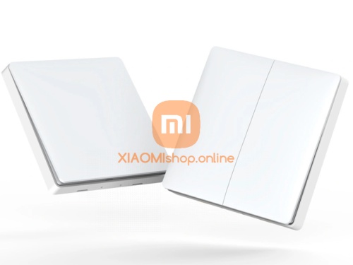 Умный выключатель Xiaomi Аqara Wireless Remote Switch (двойной) (WXKG02LM) белый фото 2