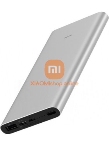 АКБ резервный Xiaomi Mi Power Bank 3 (PLM12ZM) 10000mAh USB/Type-C 3A серебристый фото 2