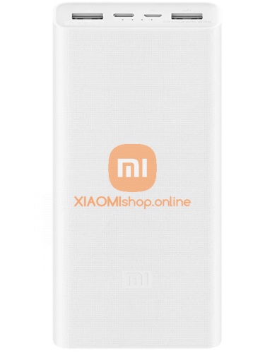 АКБ резервный Xiaomi Mi Power Bank 3 (PLM18ZM) 20000mAh Type-C White