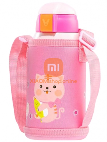 Термос детский Xiaomi Viomi Children Vacuum Flask 590 мл розовый фото 2