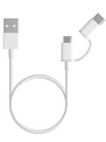 Дата-кабель Xiaomi Mi 2-in1 USB cable (microUSB to Type-C) 100 cm (SJX02ZM) белый