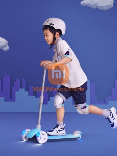 Детский самокат-кикборд Xiaomi MITU Rice Rabbit Scooter (HBC01YM) синий фото 6