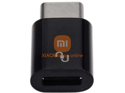 Переходник Xiaomi Mi adapter USB Type-C - micro USB черный фото 3