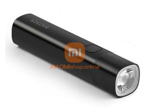 АКБ резервный-фонарик Xiaomi Mi Power Bank Solove (X3s) 3000mAh черный фото 3