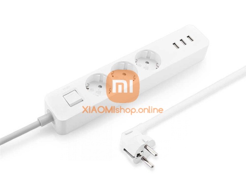 Сетевой фильтр Xiaomi Mi Power Strip 3 USB (XMCXB04QM) белый фото 4