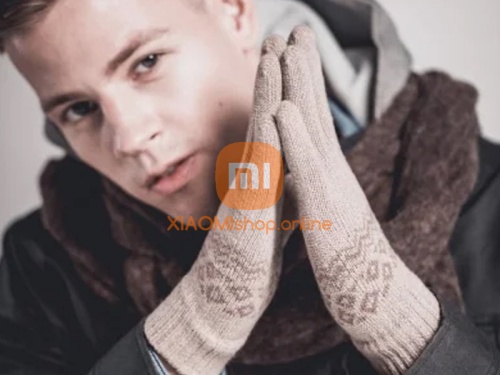 Перчатки Xiaomi Touchscreen Winter Wool Gloves (ST20190601)беж. фото 2