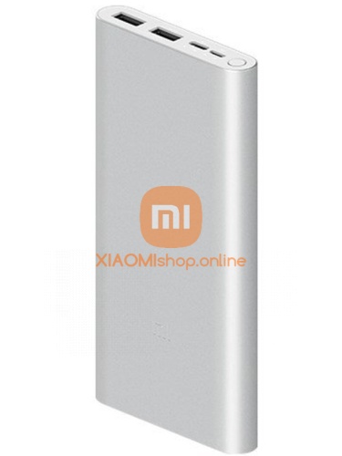 АКБ резервный Xiaomi Mi Fast Charge Power Bank 3 (PLM13ZM) 10000mAh 2USB QC3.0 2,6A серебристый фото 4